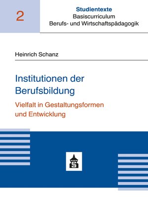 cover image of Institutionen der Berufsbildung